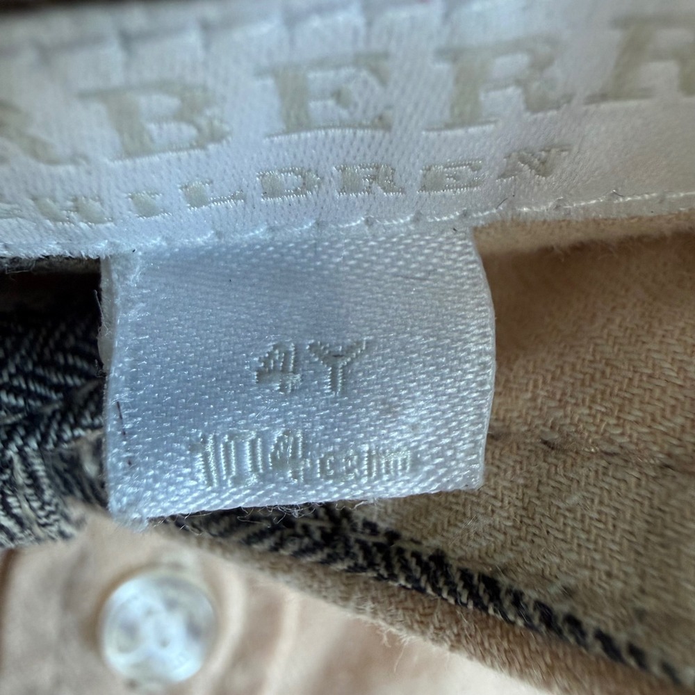 Burberry Children Boys Mega Check Button Down Shirt Beige 4Y 104cm Long Sleeve - Picture 4 of 11